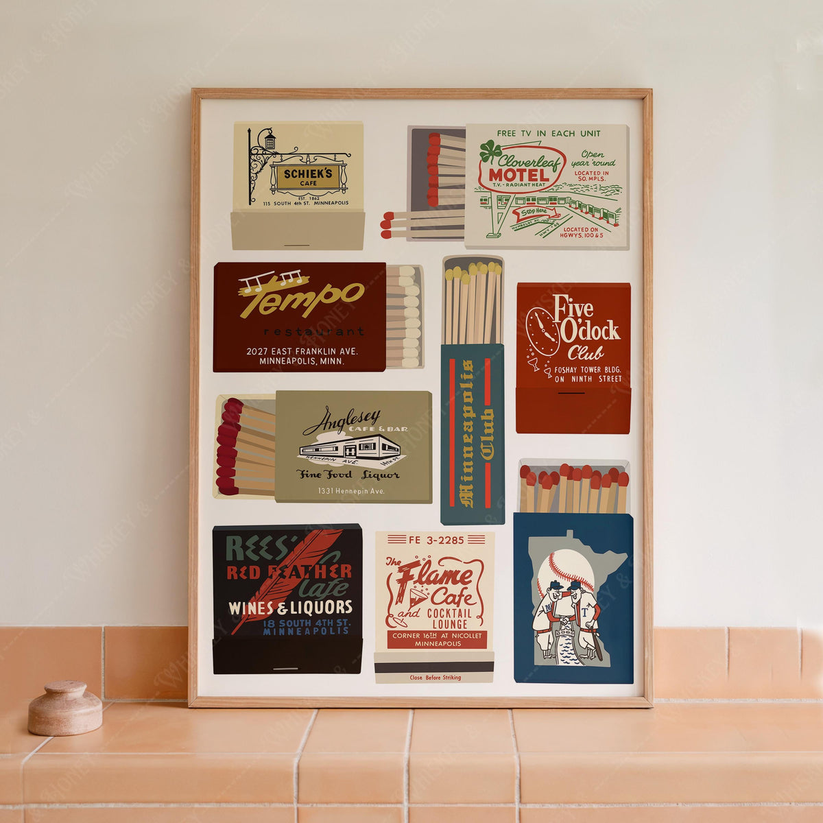 Minneapolis Minnesota Matchbook Print