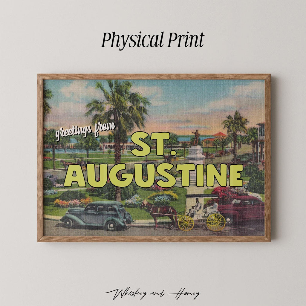 Greetings from St. Augustine Florida Art Print