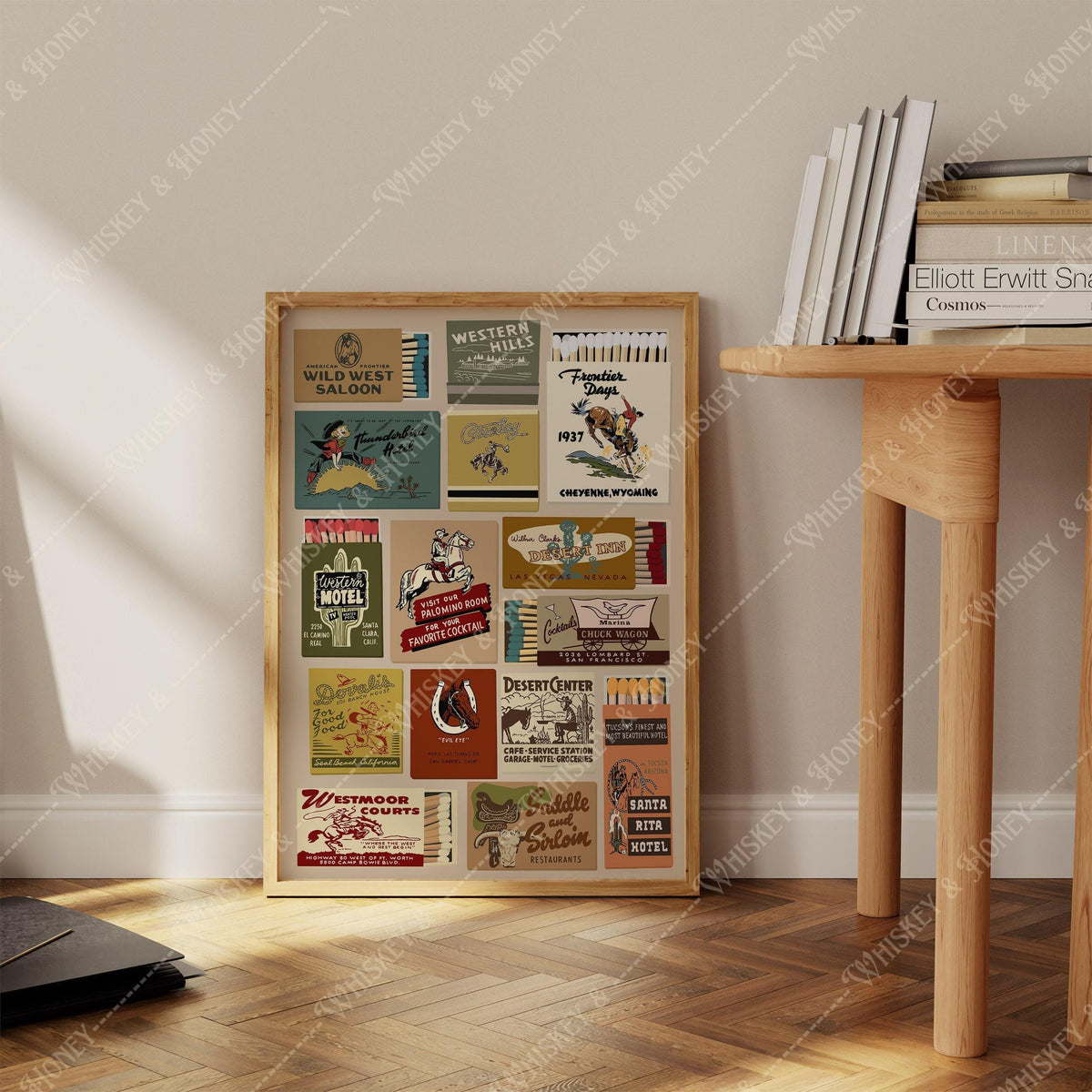 Vintage Western Matchbook Print