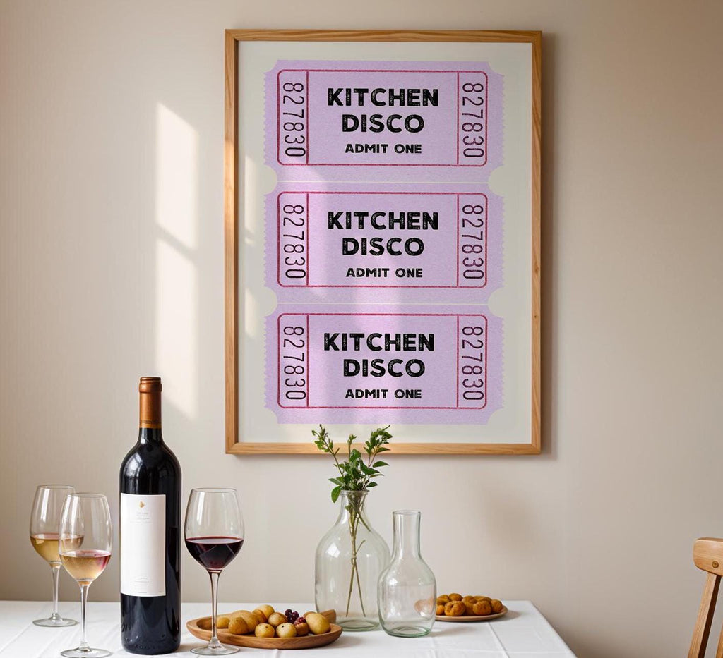 Kitchen Disco Ticket Print