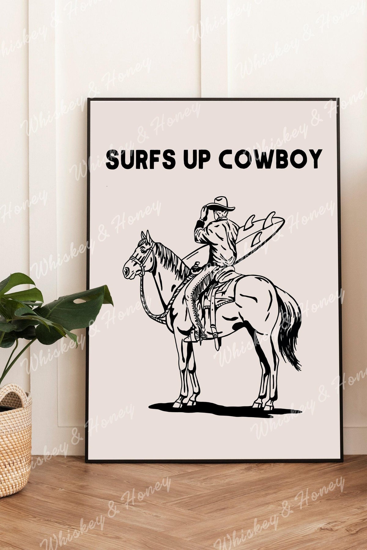 Surfs Up Cowboy Print