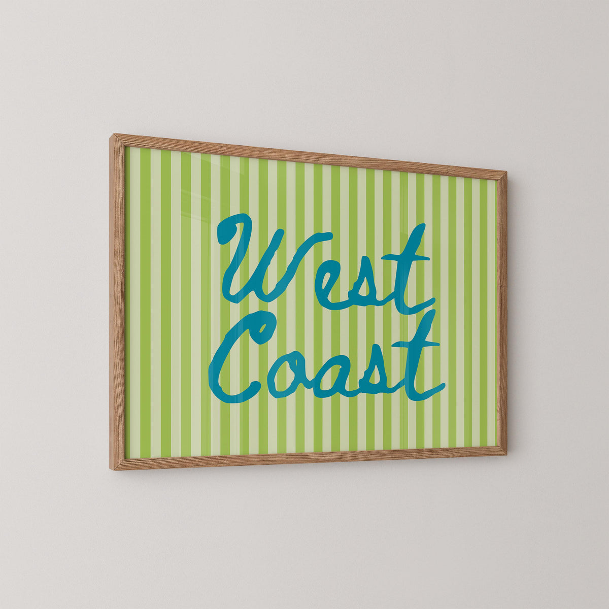 Green Striped West Coast Print
