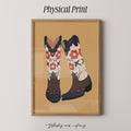 Flower Cowgirl Boots Print