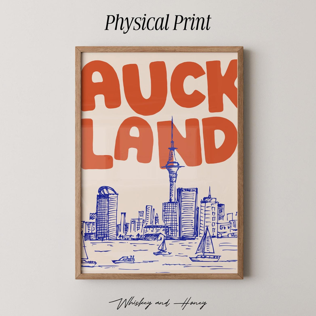 Auckland New Zealand Travel Print
