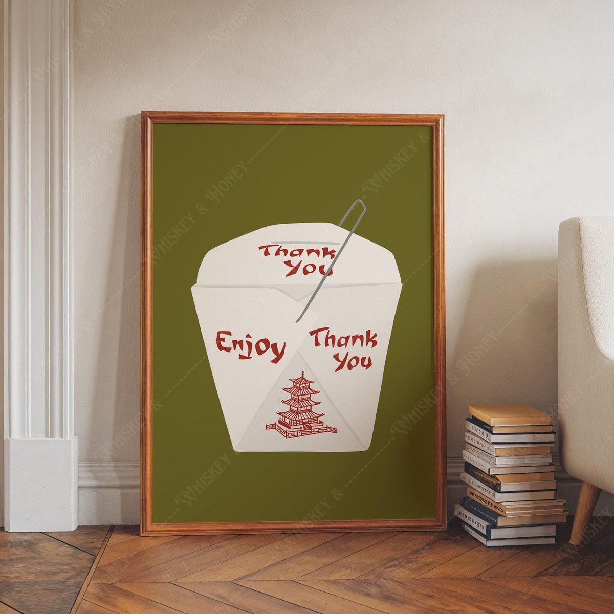 Chinese Takeout Box Print