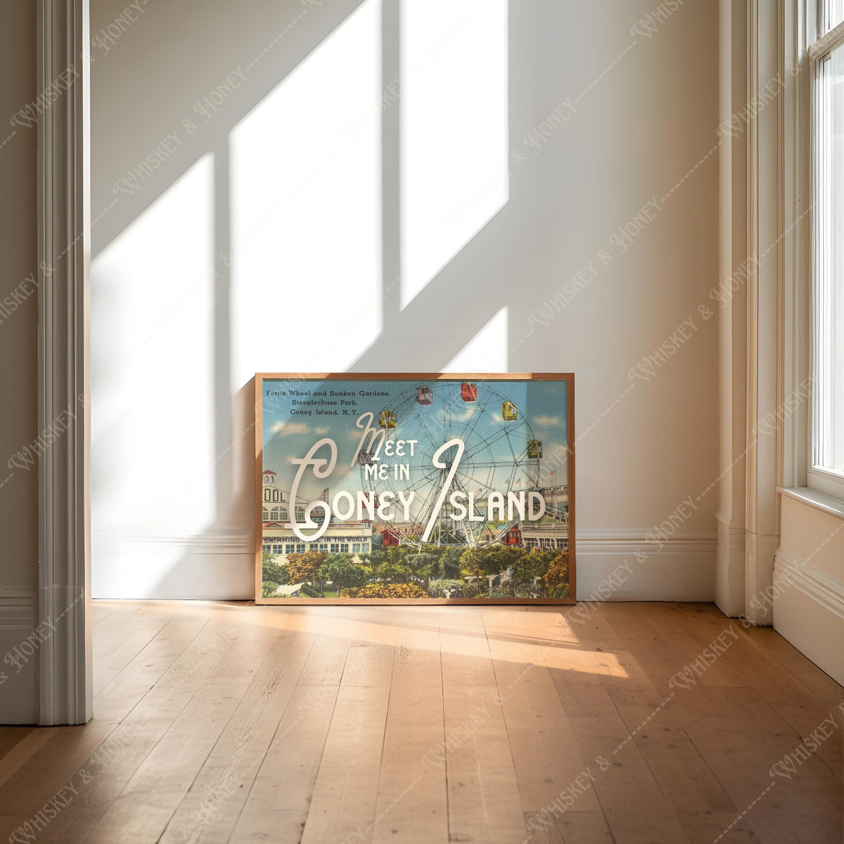Meet Me in Coney Island Postcard Print