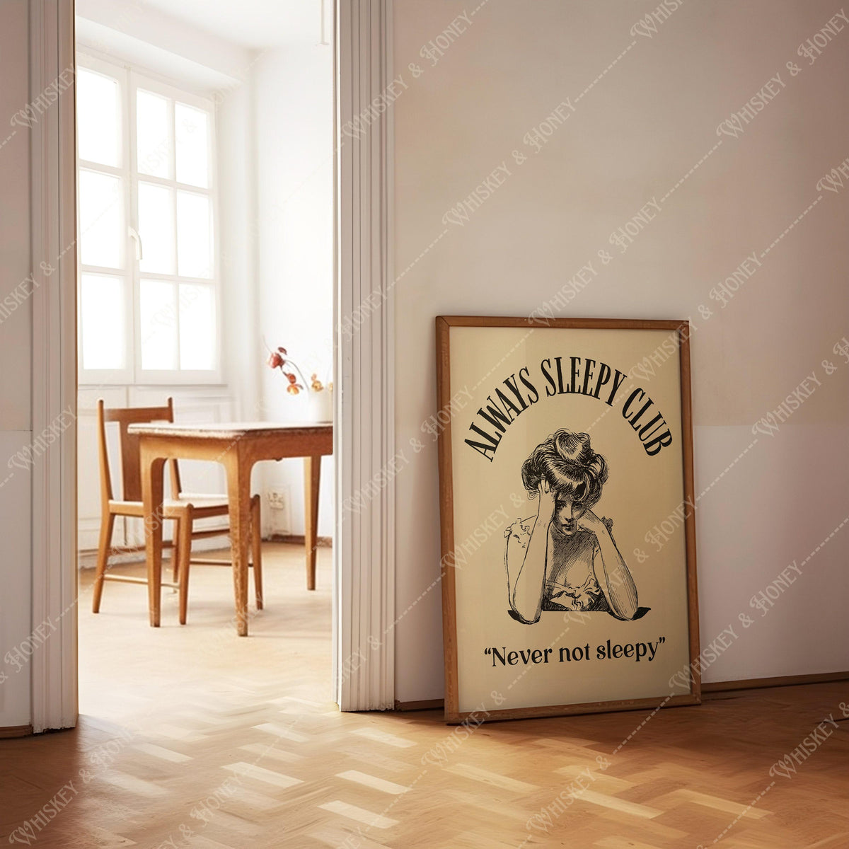 Always Sleepy Club Art Print