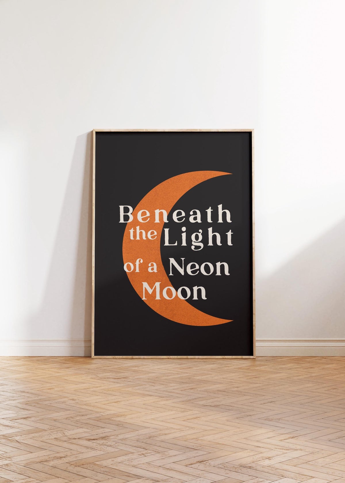 Beneath the Light a Neon Moon Western Print