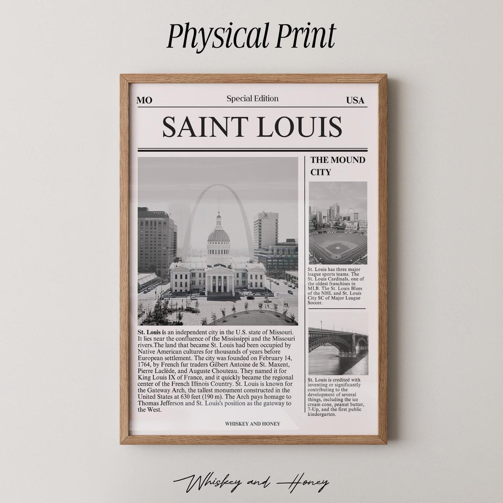 Saint Louis Newspaper Print