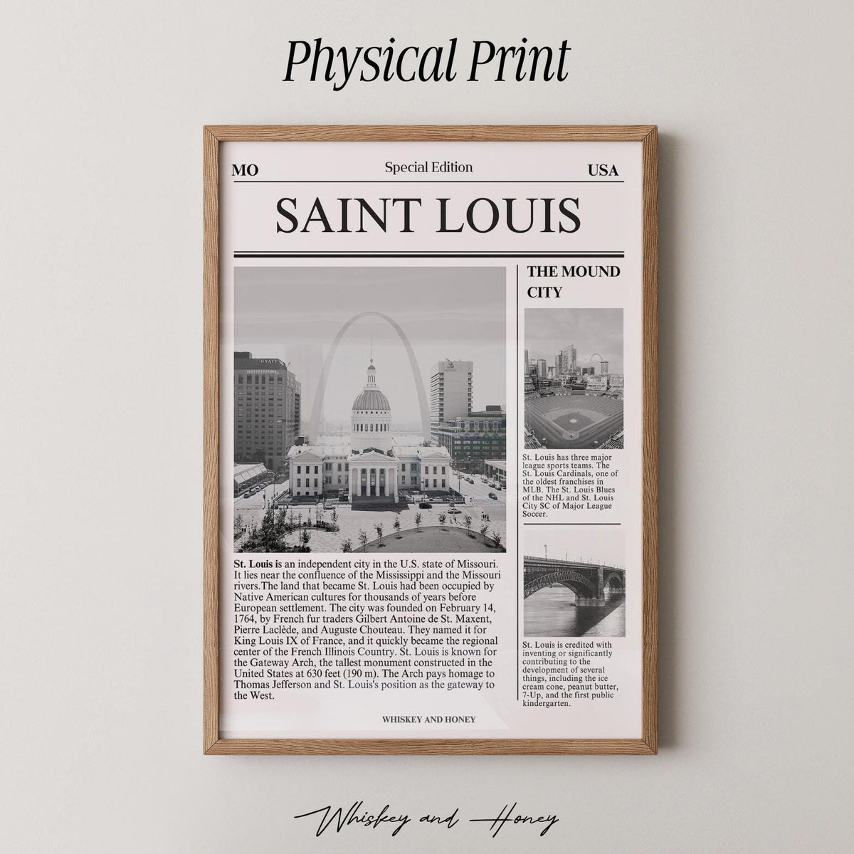 Saint Louis Newspaper Print