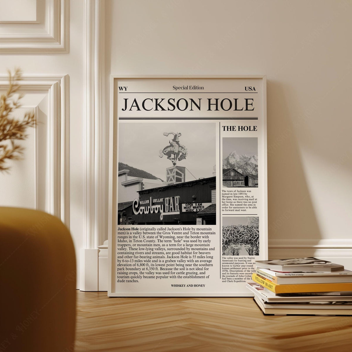 Jackson Hole Wyoming Newspaper Print