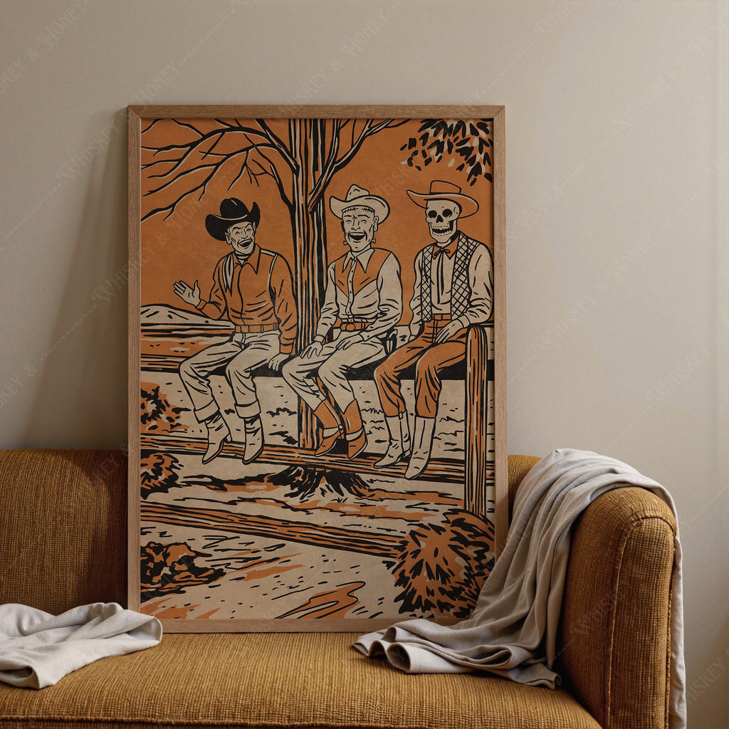 Spooky Cowboys Art Print