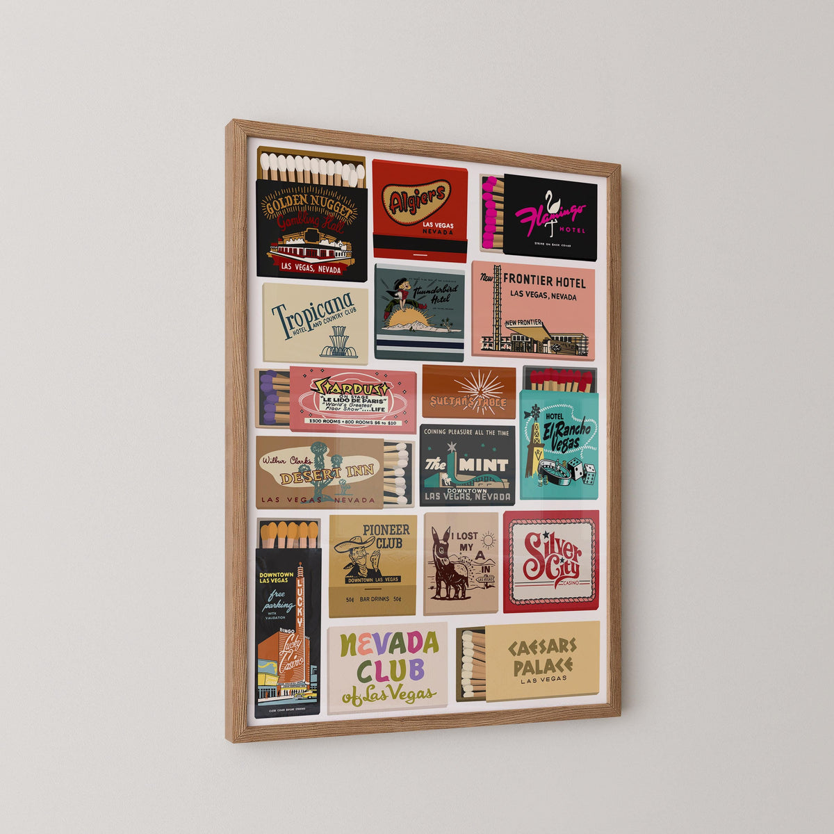 Vintage Las Vegas Matchbook Art Print