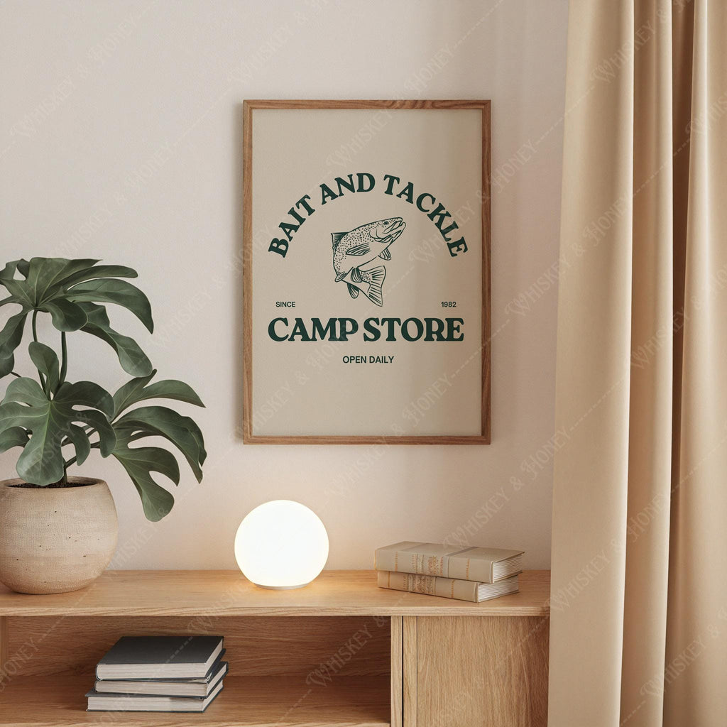 Vintage Bait & Tackle Camp Store Print