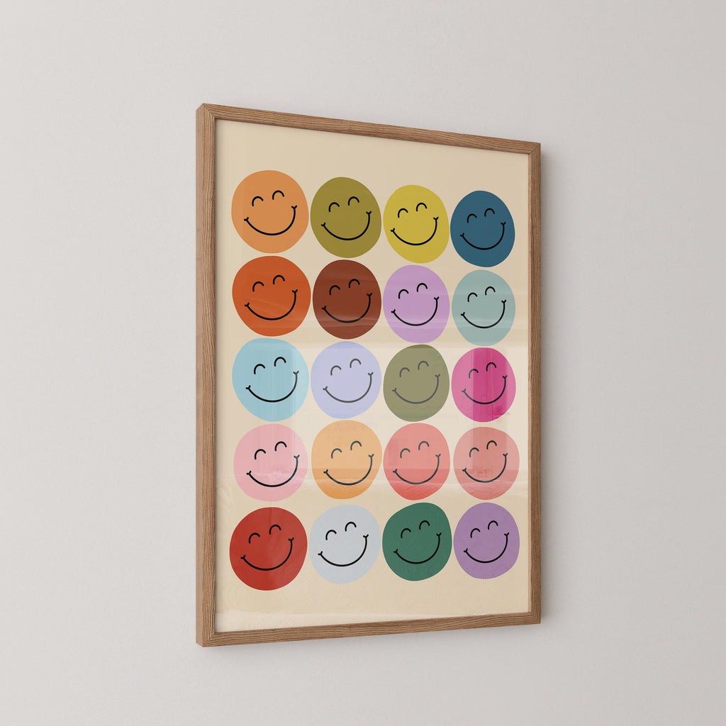 Smiley Faces Print