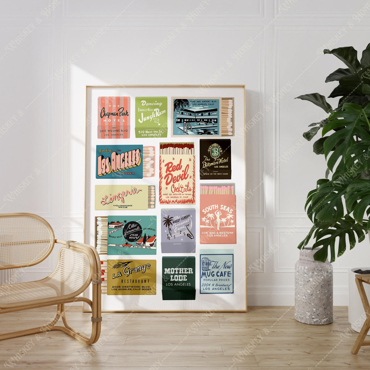 Vintage Los Angeles Matchbooks Print