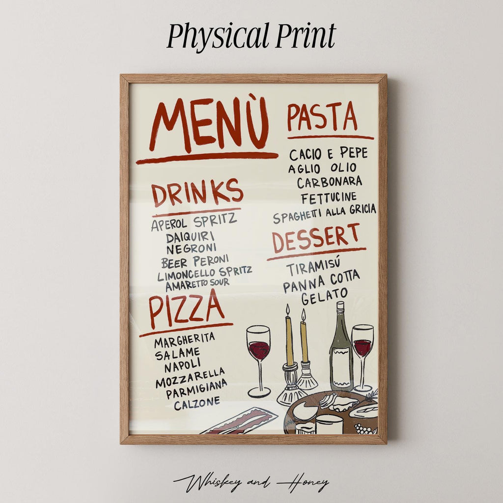 Italian Menu Print