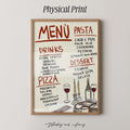 Italian Menu Print