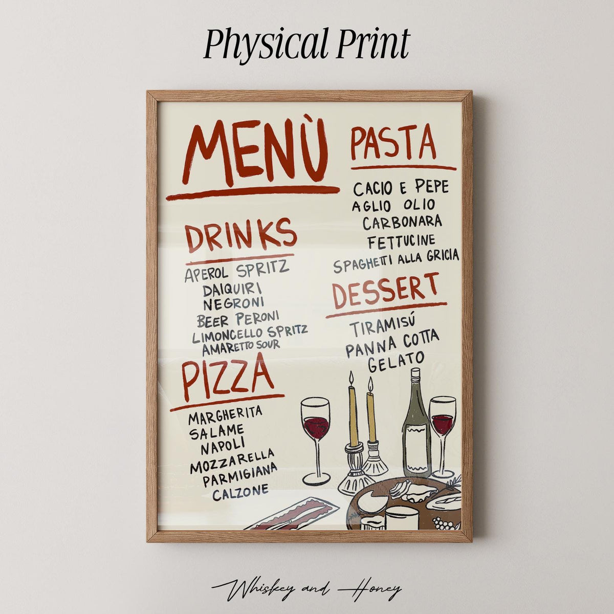 Italian Menu Print