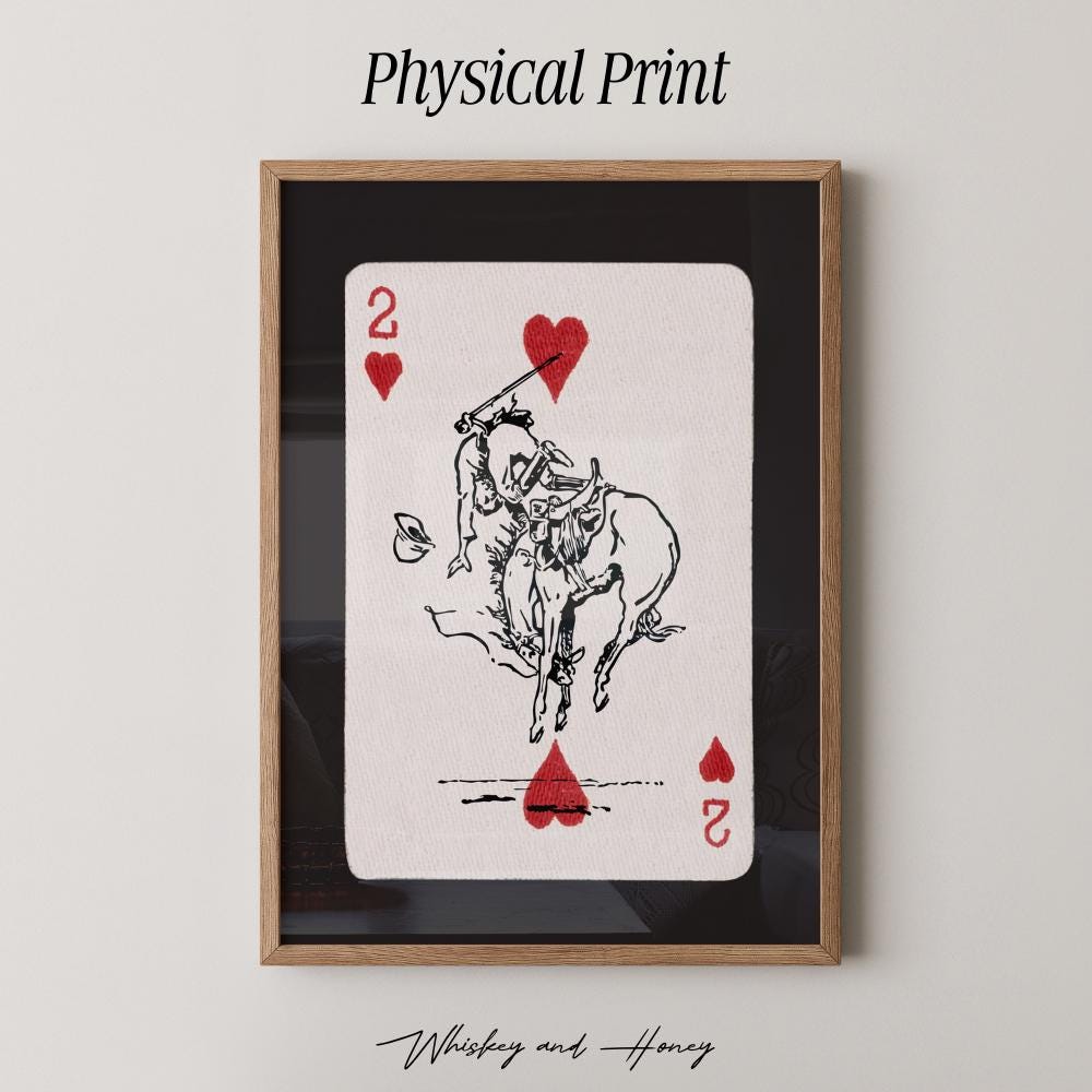 Rodeo Cowboy Playing Card Print
