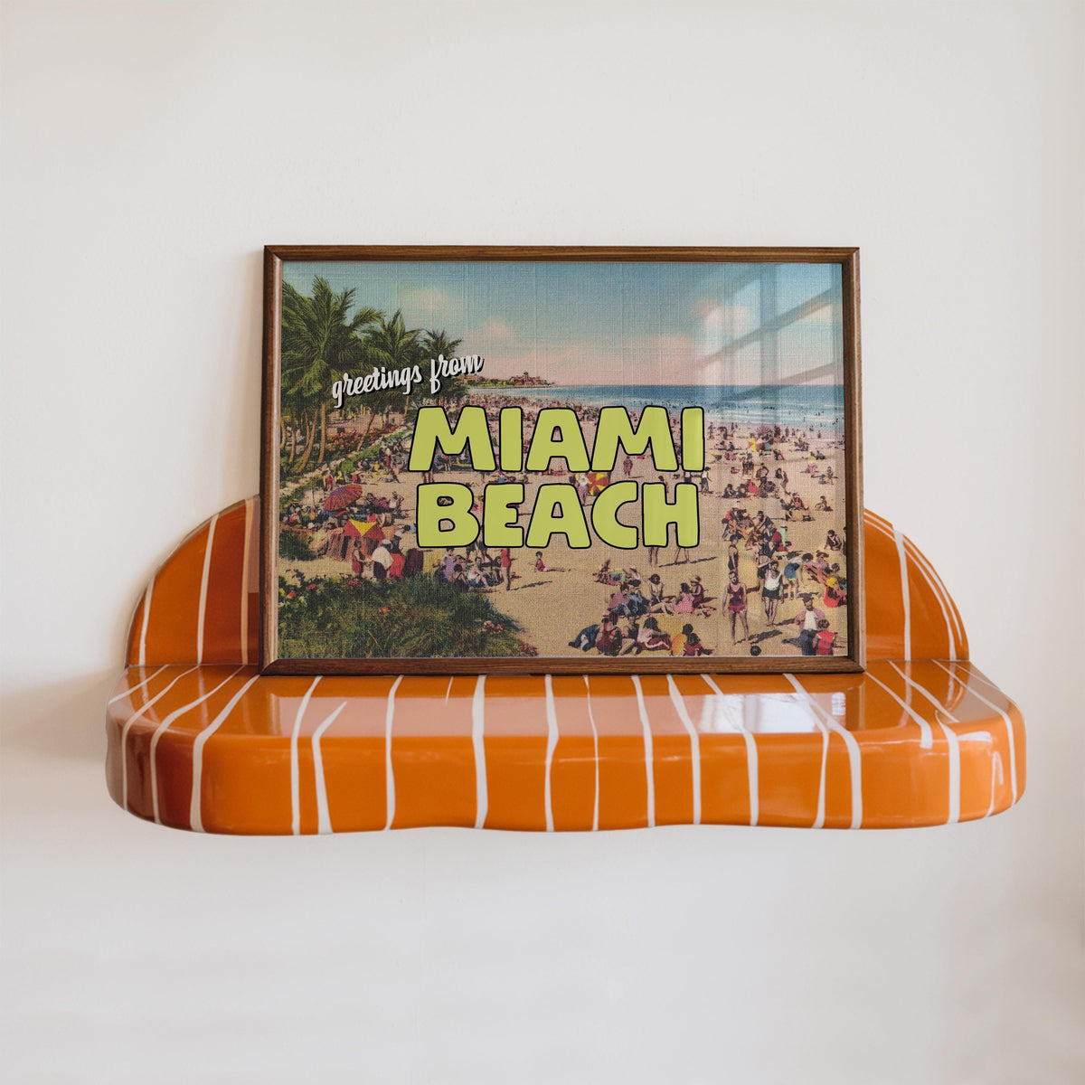 Vintage Greetings From Miami Beach Print