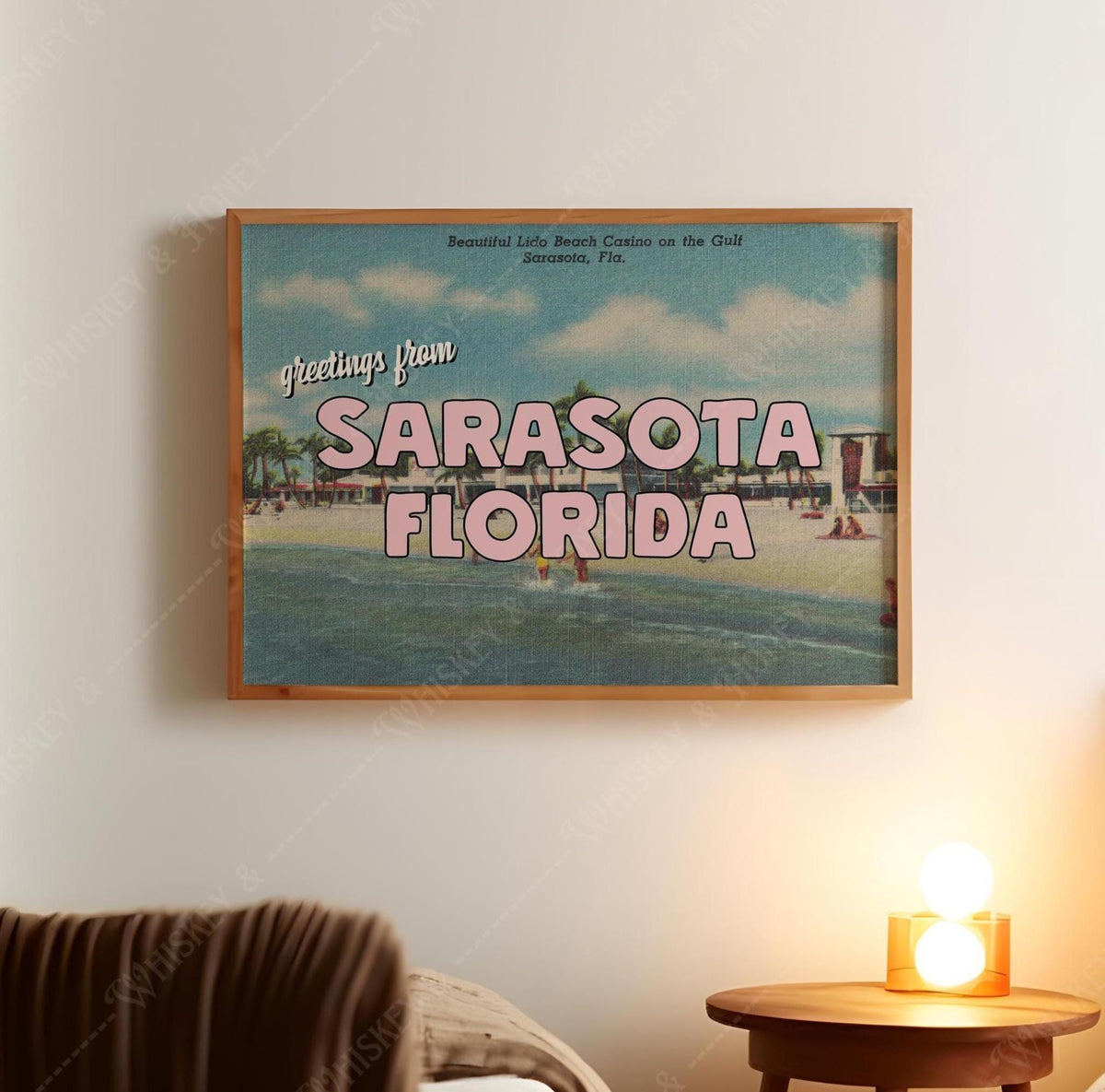 Vintage Greetings From Sarasota Florida Art Print