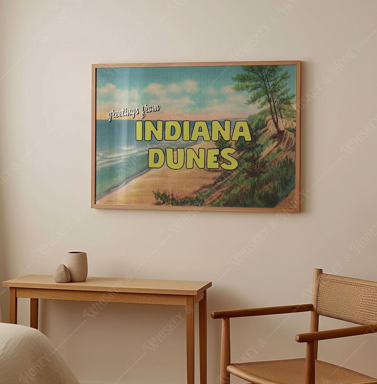 Greetings from Indiana Dunes Postcard Print