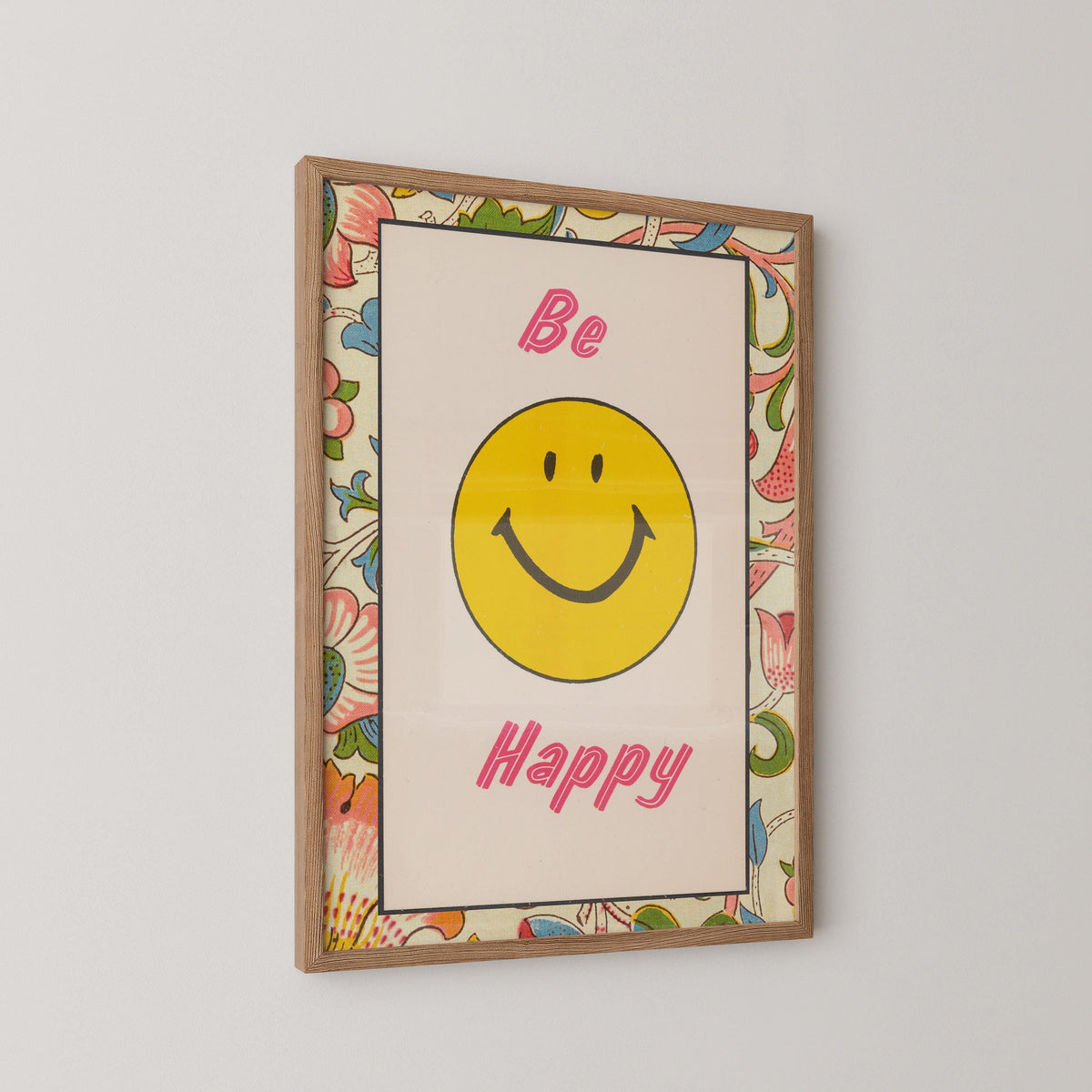 Vintage Be Happy Print