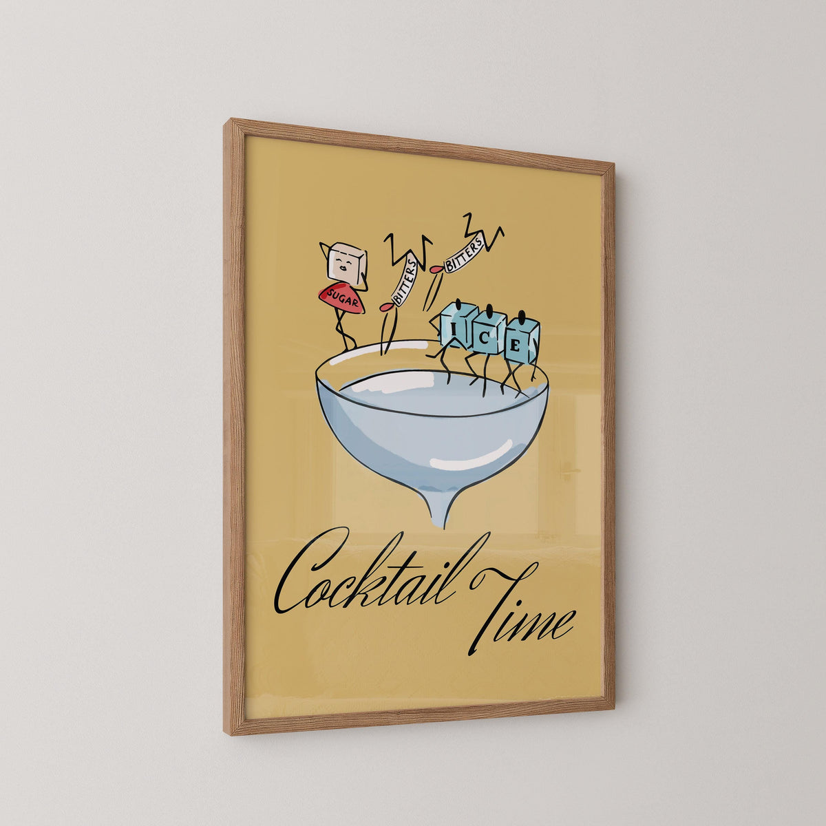 Vintage Cocktail Time Print