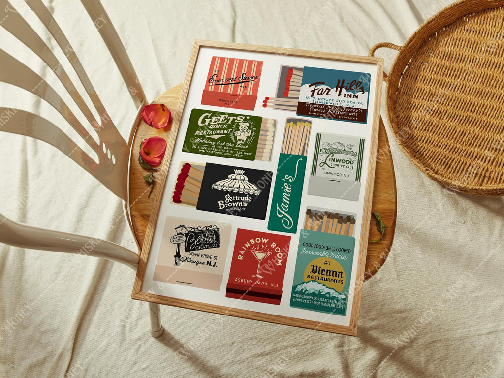 Vintage New Jersey Matchbooks Print