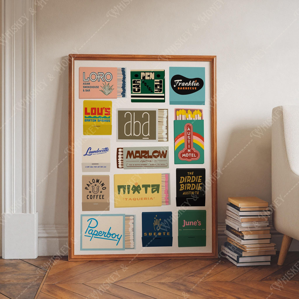 Austin Texas Matchbook Print