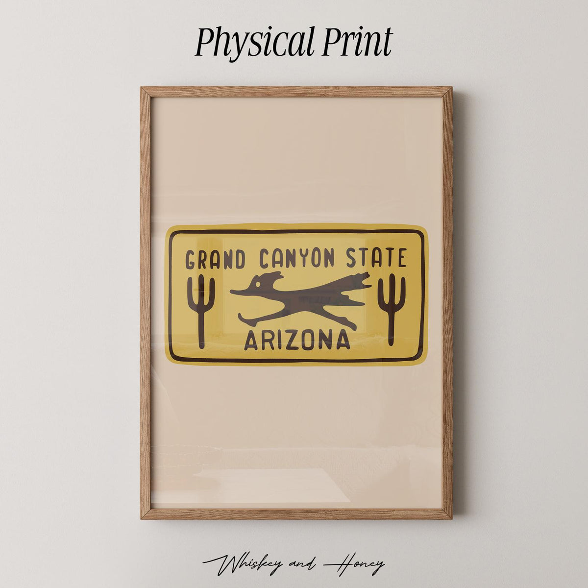 Vintage Arizona License Plate Print