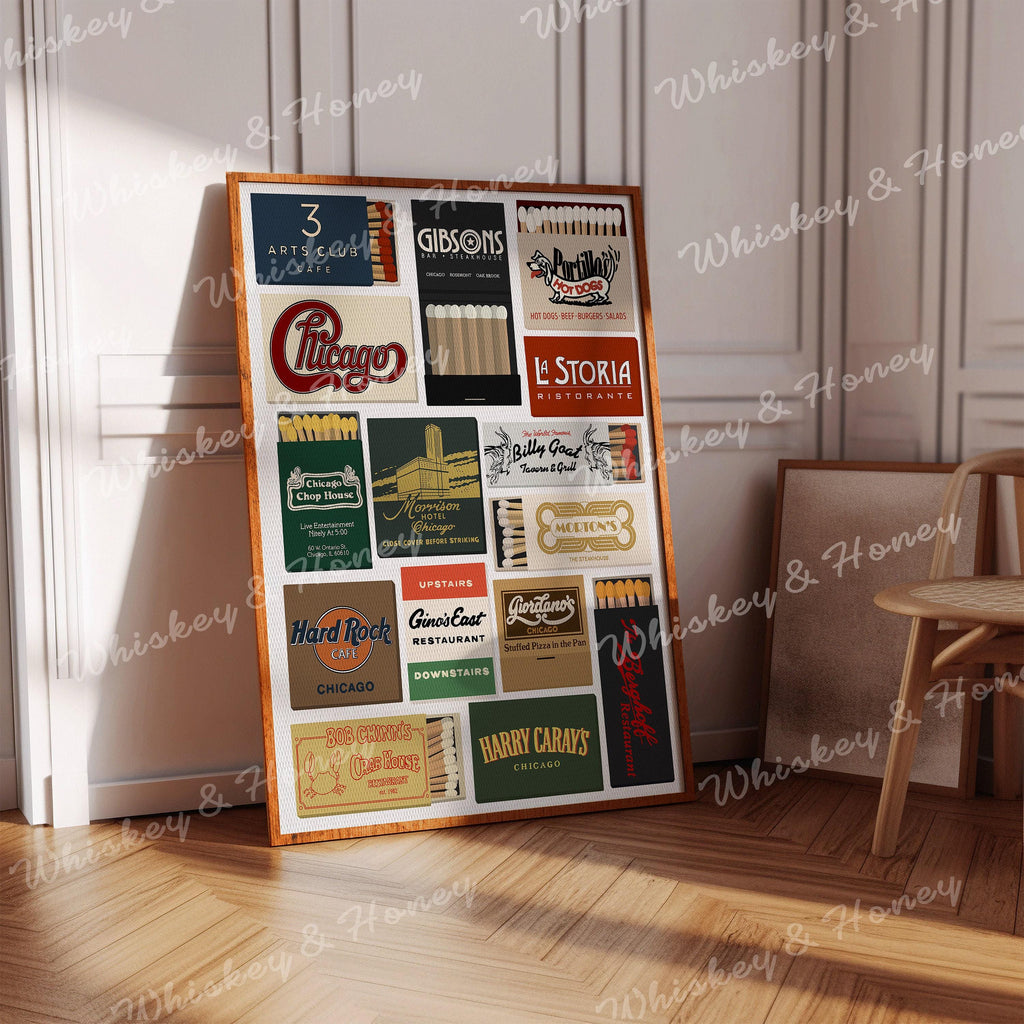 Vintage Chicago Matchbook Print