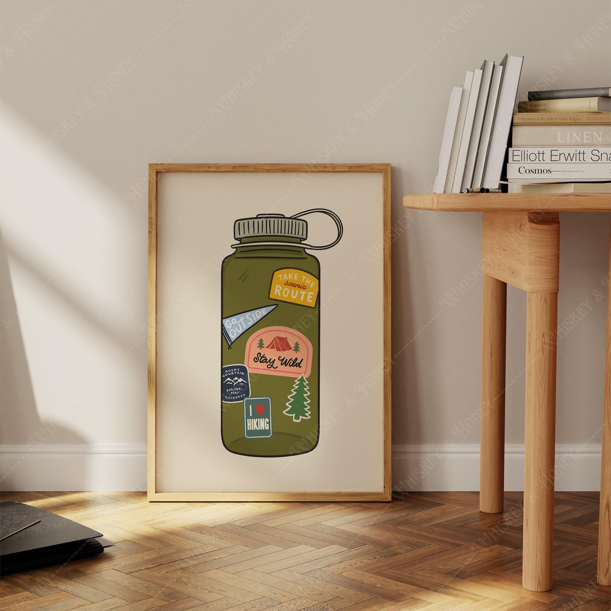 Granola Girl Water Bottle Print