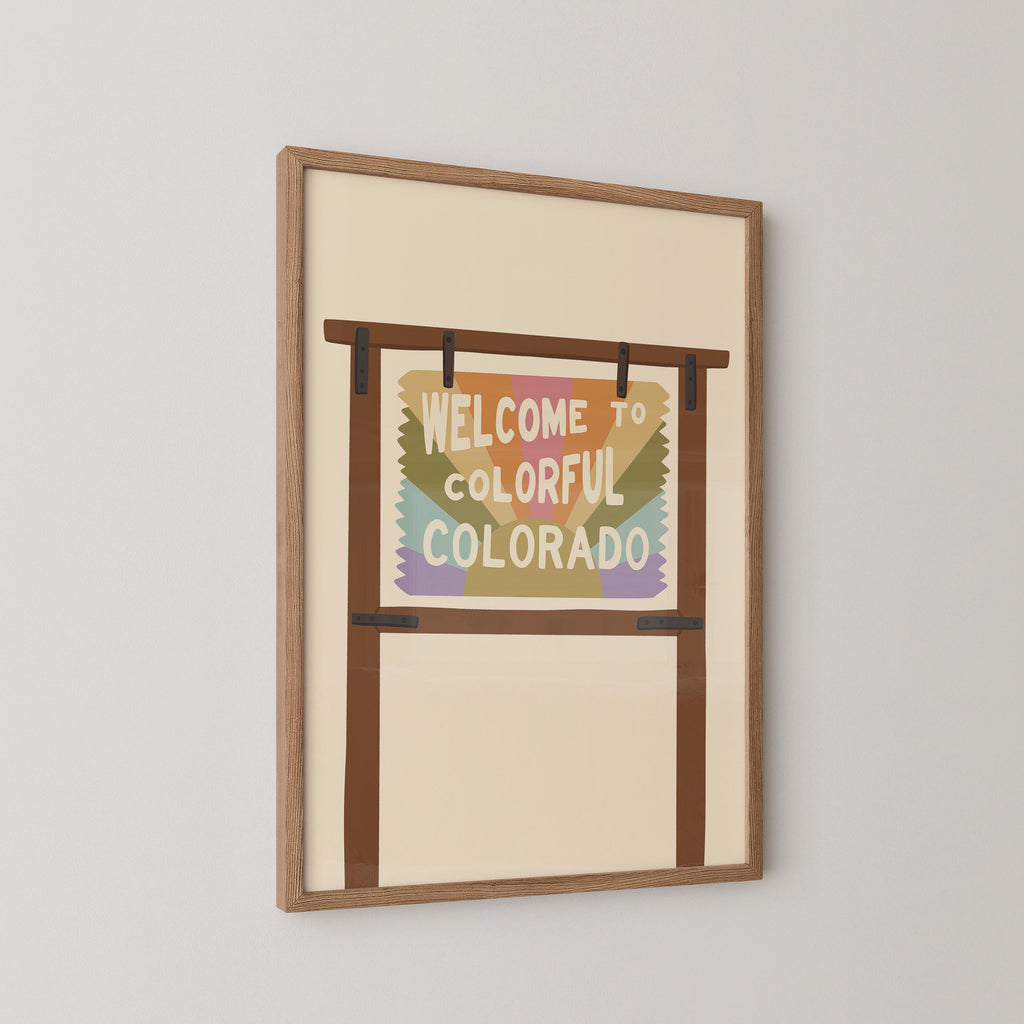 Colorful Colorado Road Sign Print