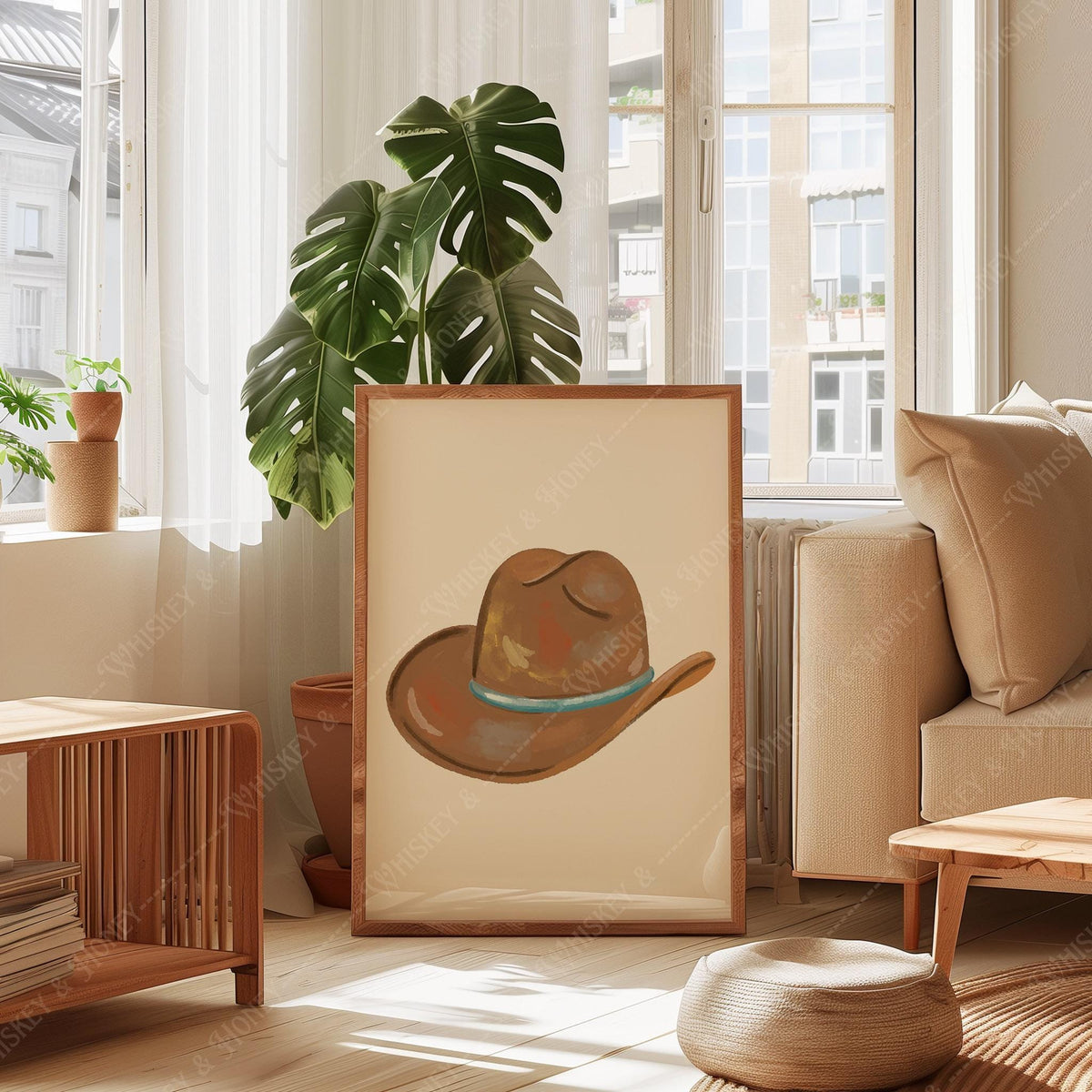 Cowboy Hat Painting Print