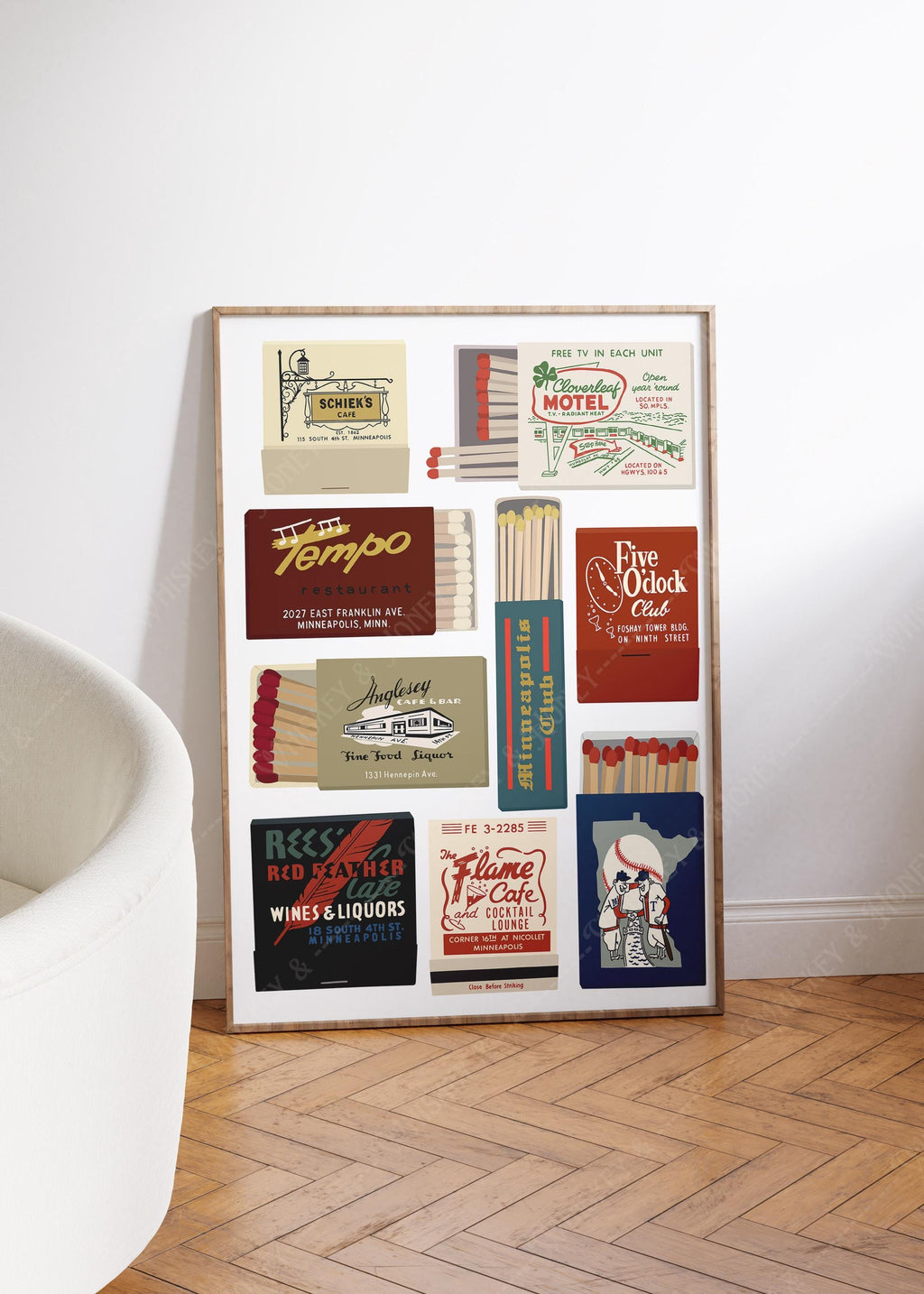 Minneapolis Minnesota Matchbook Print
