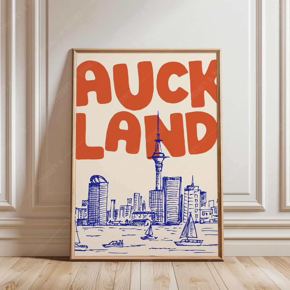 Auckland New Zealand Travel Print