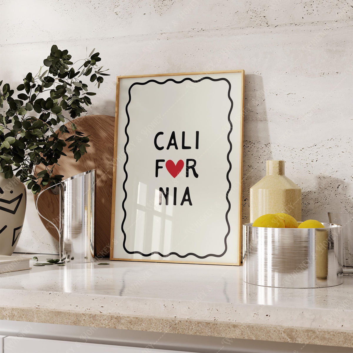 California Heart Print