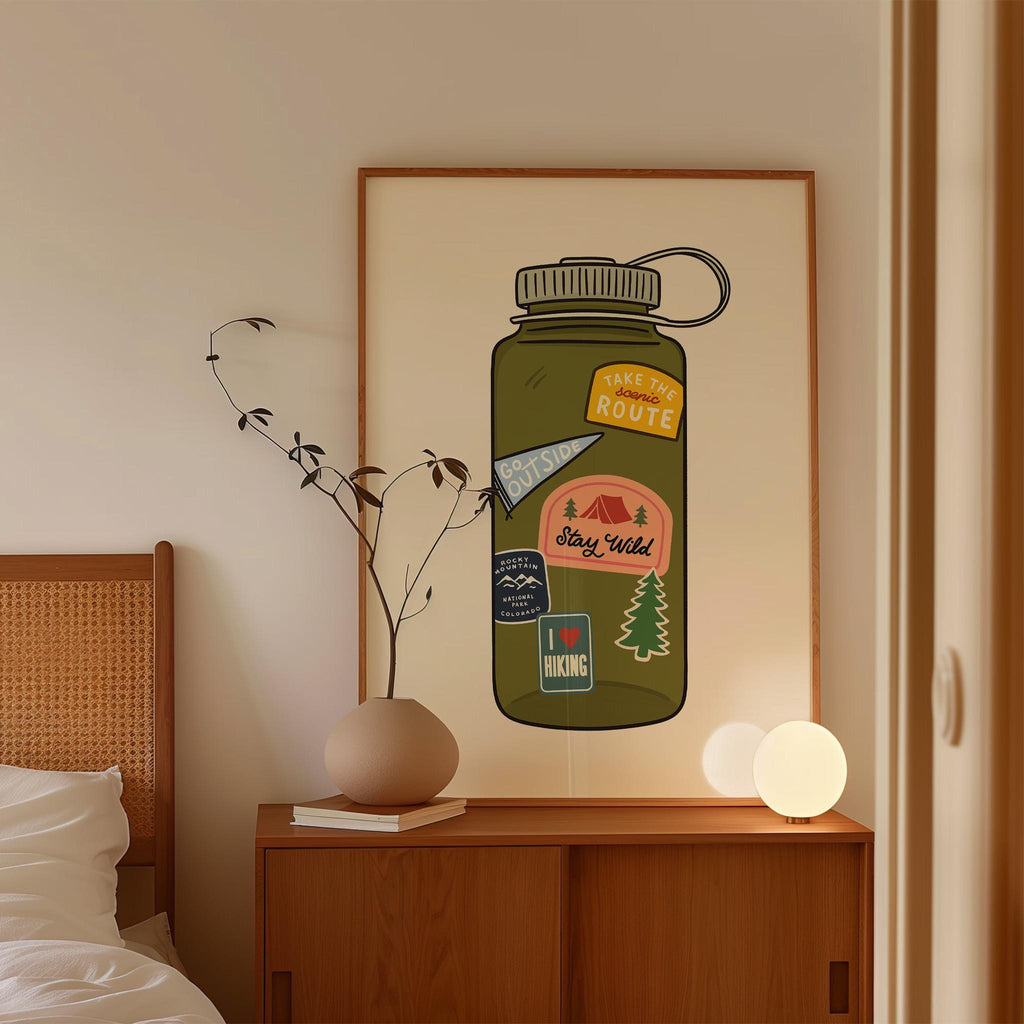 Granola Girl Water Bottle Print