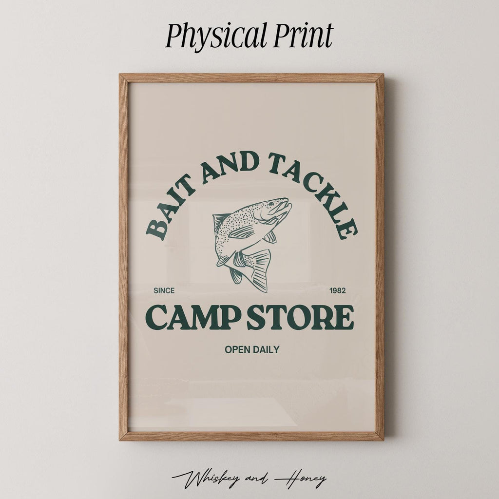 Vintage Bait & Tackle Camp Store Print