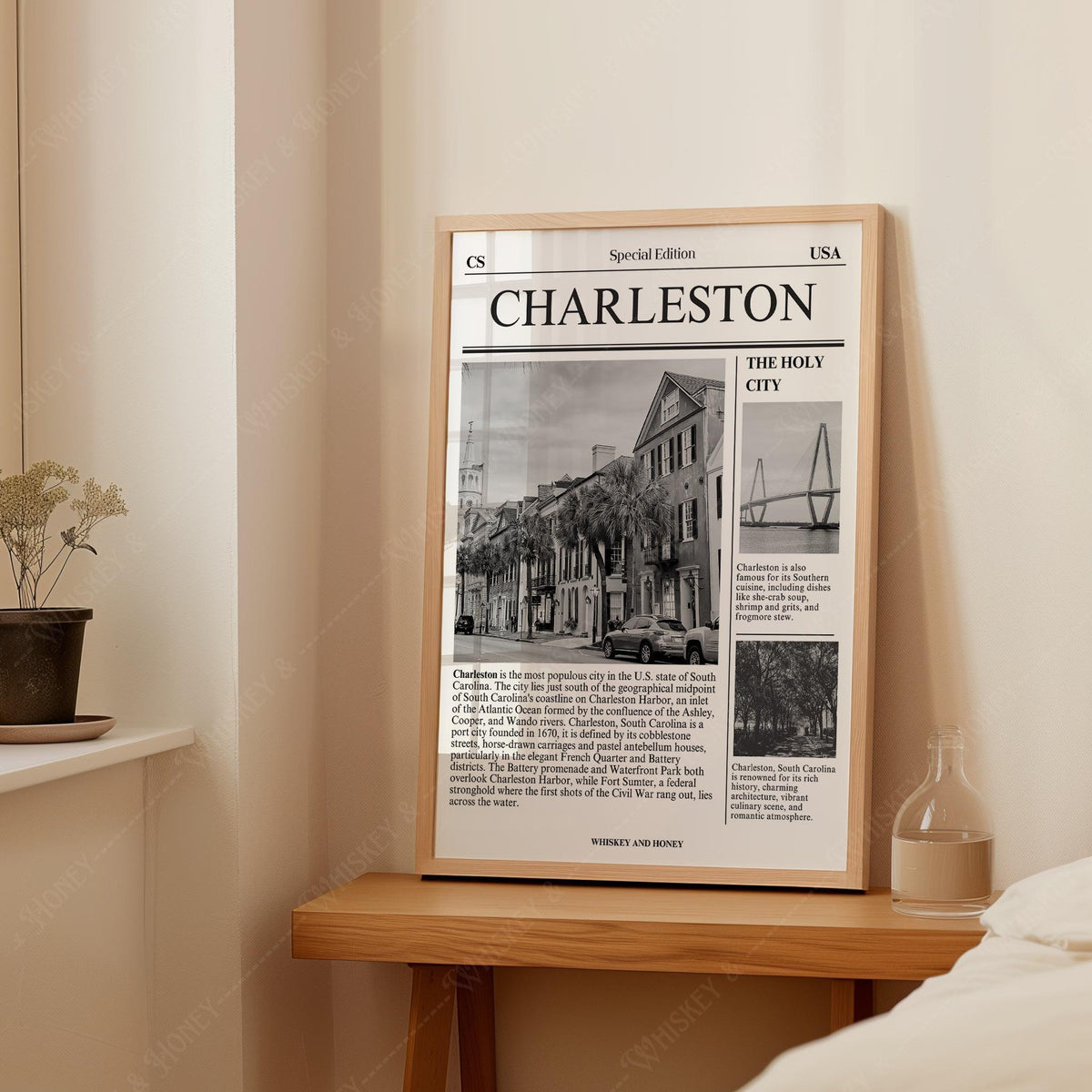 Charleston South Carolina Newspaper Print