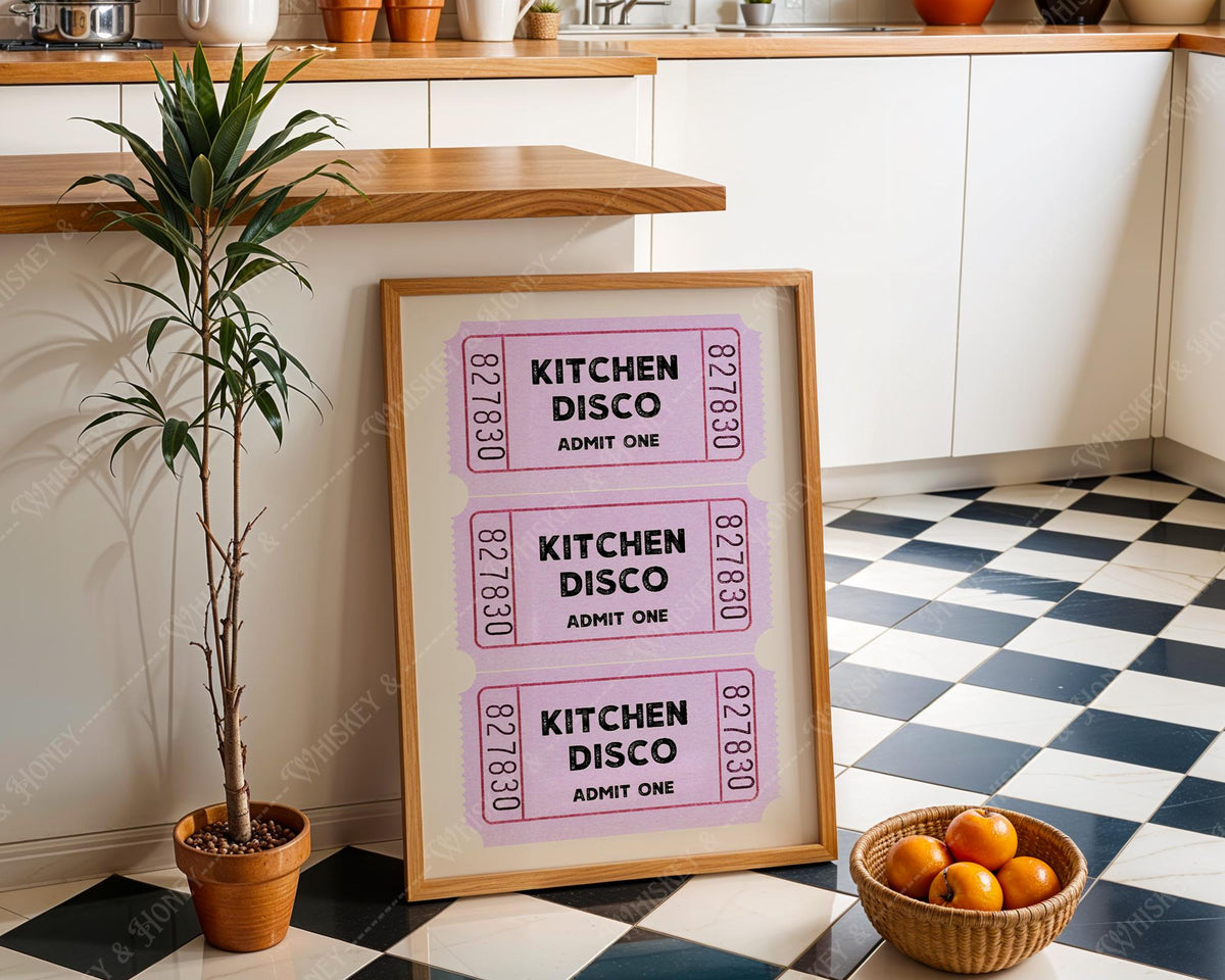 Kitchen Disco Ticket Print