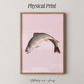 Vintage Jumping Trout Print