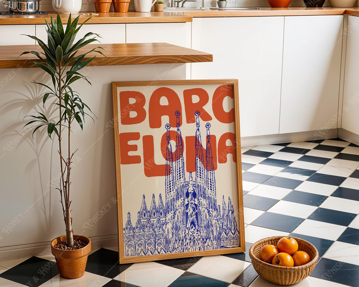 Barcelona Travel Print