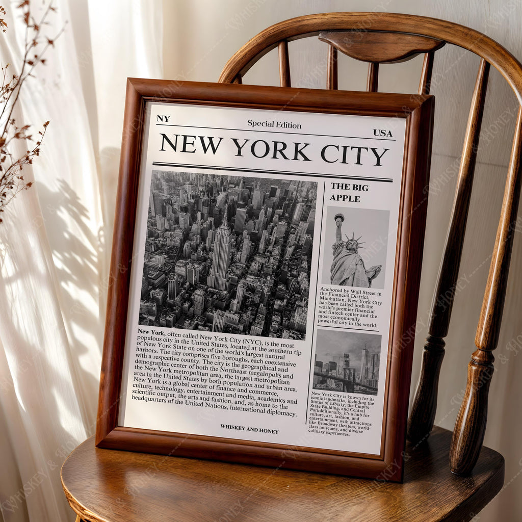 New York City Newspaper Print