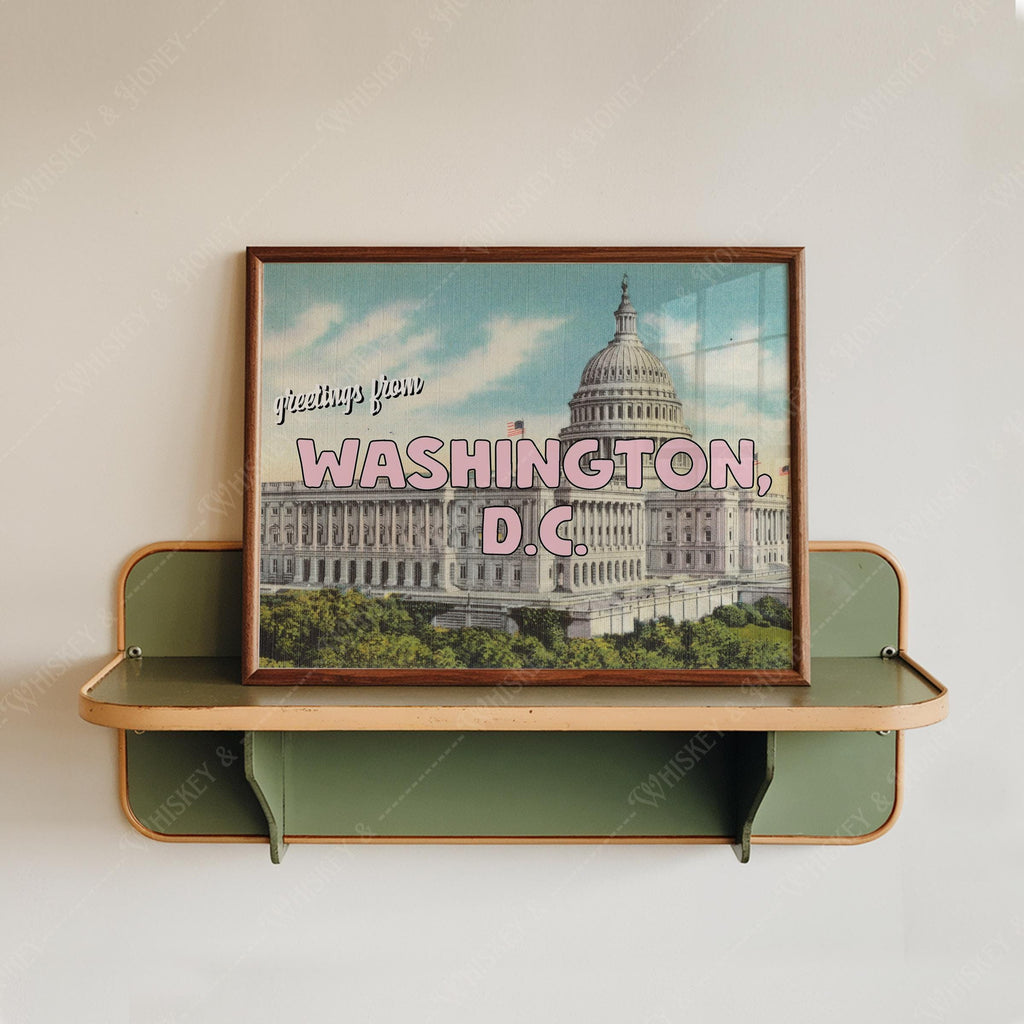 Greetings from Washington D.C. Postcard Print