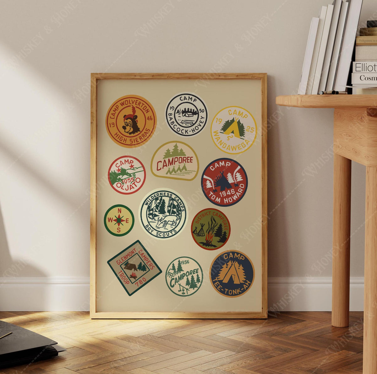 Vintage Boy Scout Patches Print