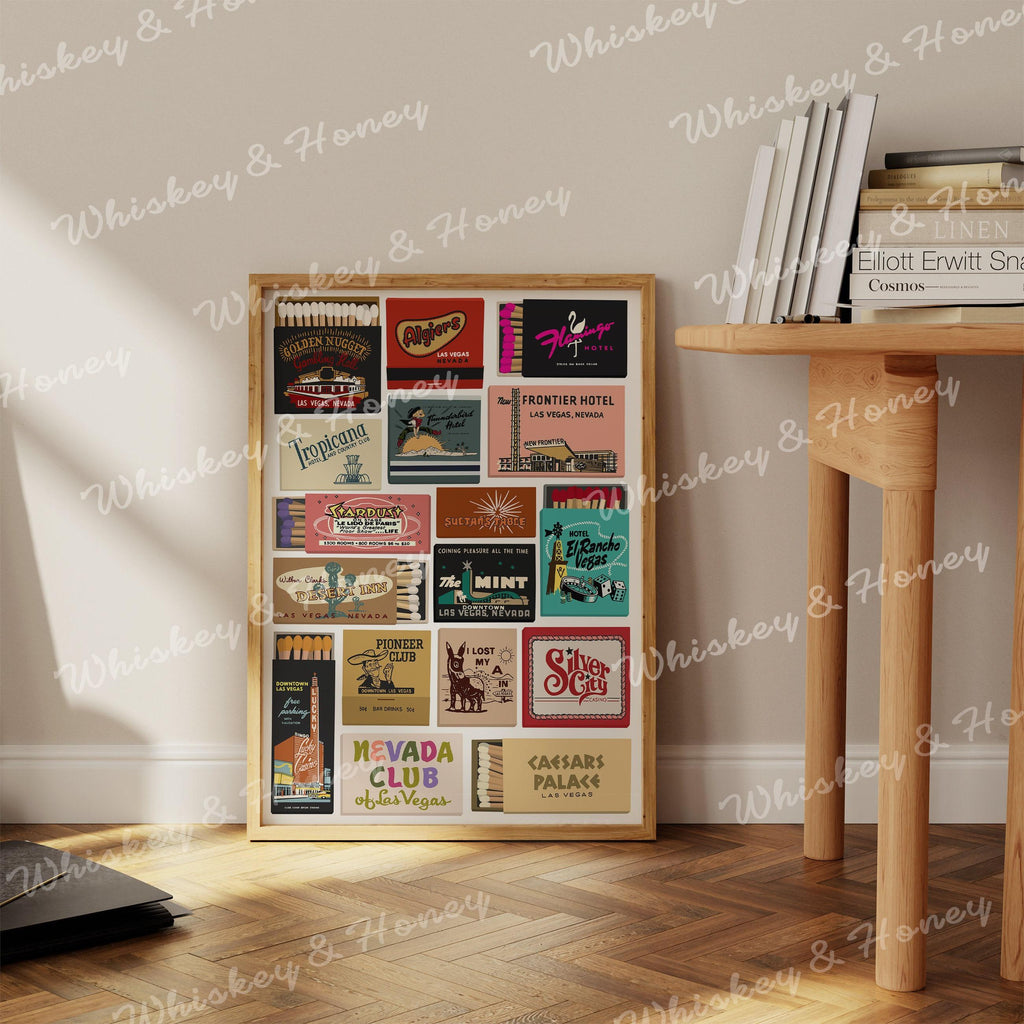 Vintage Las Vegas Matchbook Art Print