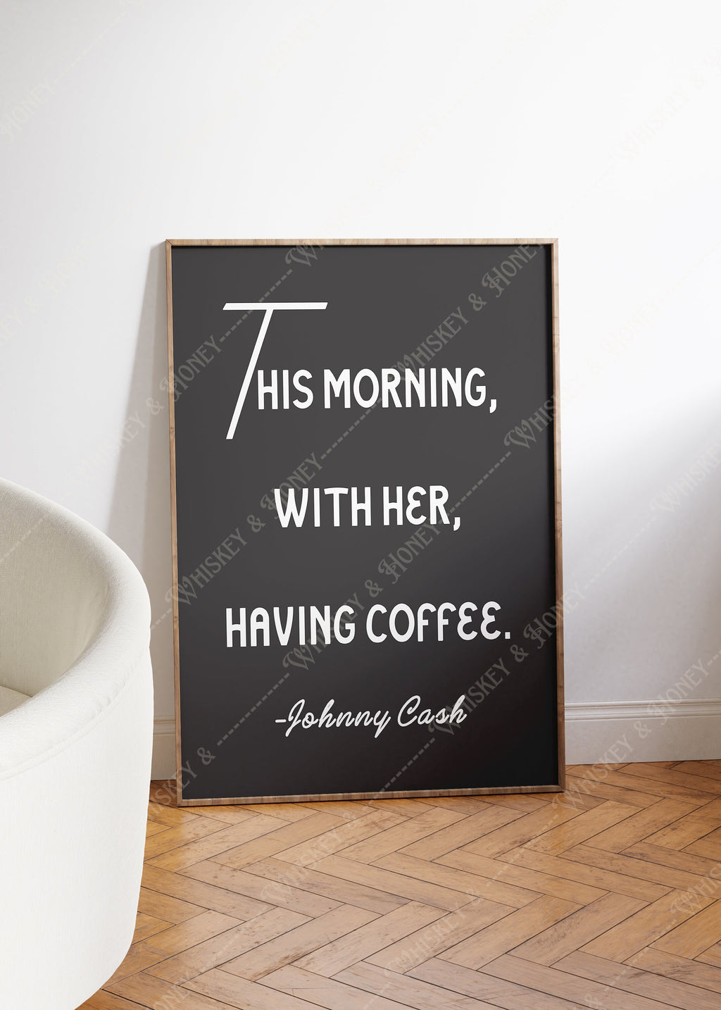 Johnny Cash Coffee Quote Print